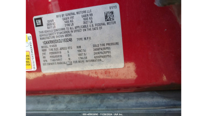 2013 Gmc Acadia Sle - Image 11