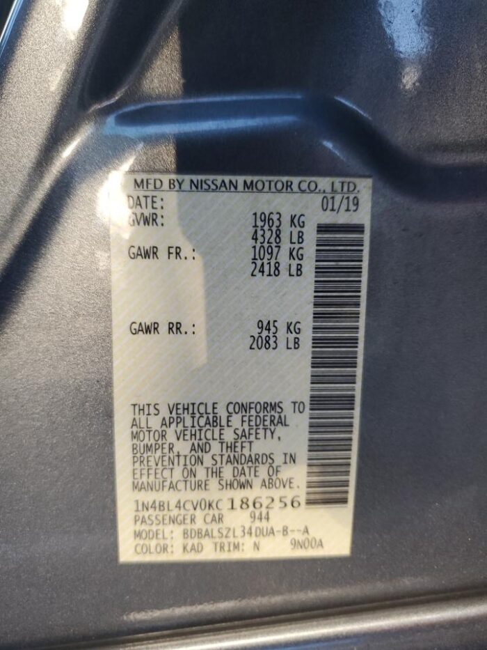 2019 Nissan Altima Sr - Imagen 8