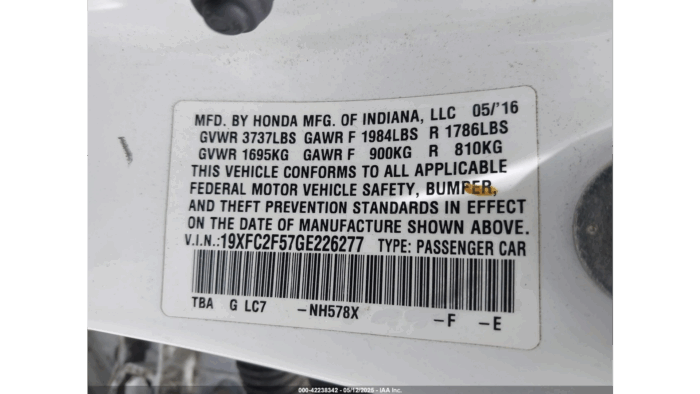 2016 Honda Civic Lx - Image 10