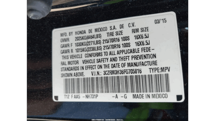 2015 Honda Cr-v Lx - Image 8
