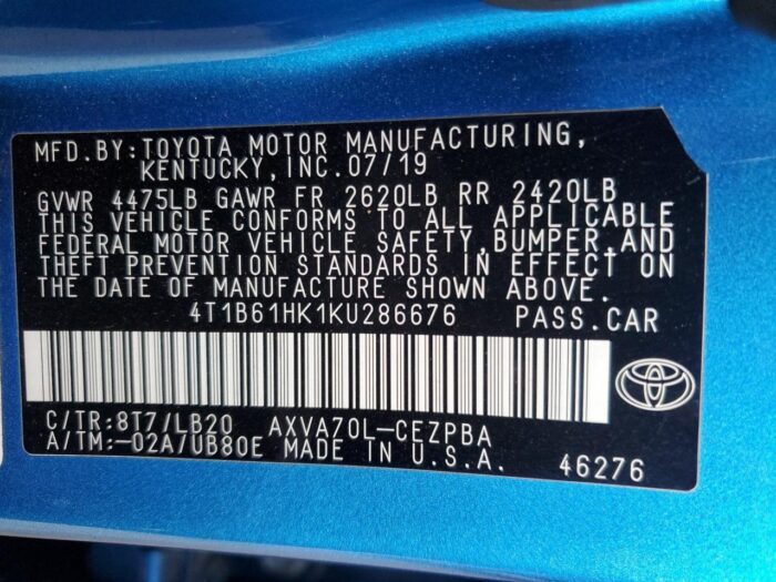 2019 Toyota Camry Xse - Image 9