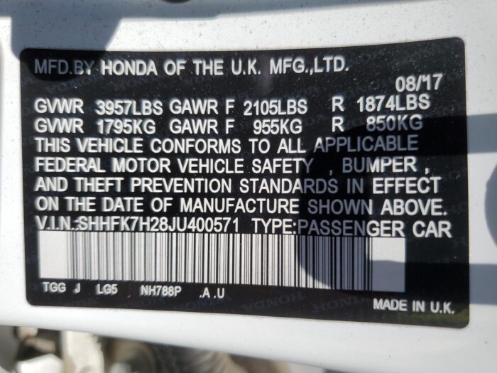 2018 Honda Civic Lx - Image 8