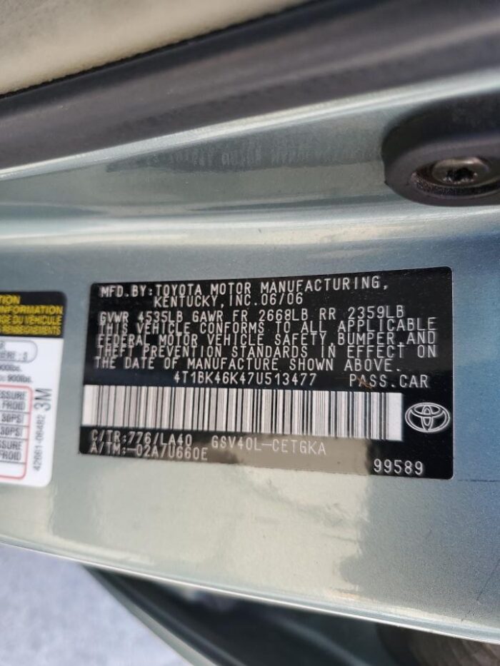 2007 Toyota Camry Le - Image 9