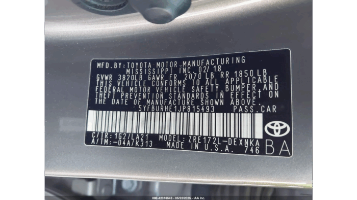 2018 Toyota Corolla Xle - Image 10