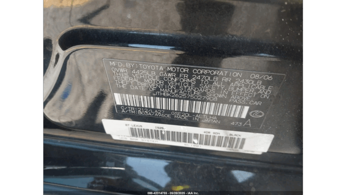 2007 Lexus Is 250 - Image 7