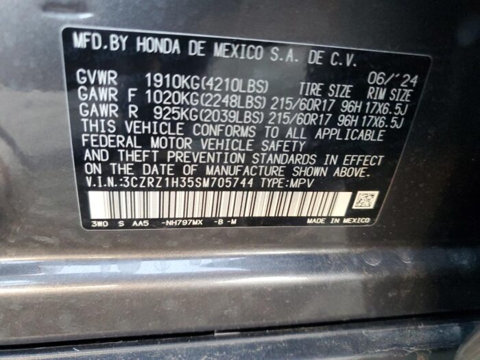 2025 Honda Hr-v Lx - Image 9
