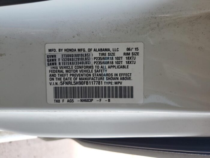 2015Honda Odyssey - Image 9
