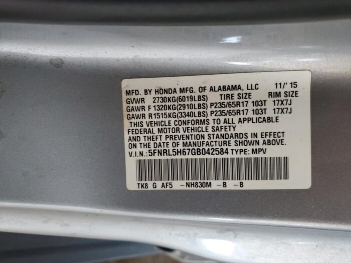 2016 Honda Odyssey - Image 9
